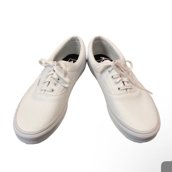 VANS Era Classic Tumble Truewhite Leather Women's Sneakers Skate Shoes NEW 10 - Picture 3 of 8